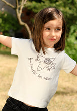 Charger l&#39;image dans la galerie, T-shirt manches courtes enfant unisexe en coton bio - modèle les p&#39;tits explorateurs / les p&#39;tites exploratrices