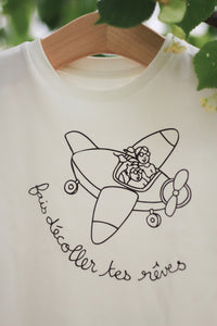 T-shirt manches courtes enfant unisexe en coton bio - modèle les p'tits explorateurs / les p'tites exploratrices